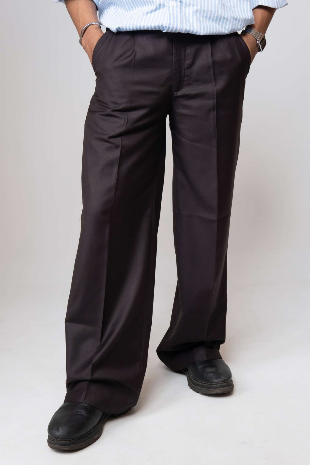 Espresso brown Pleated Trousers