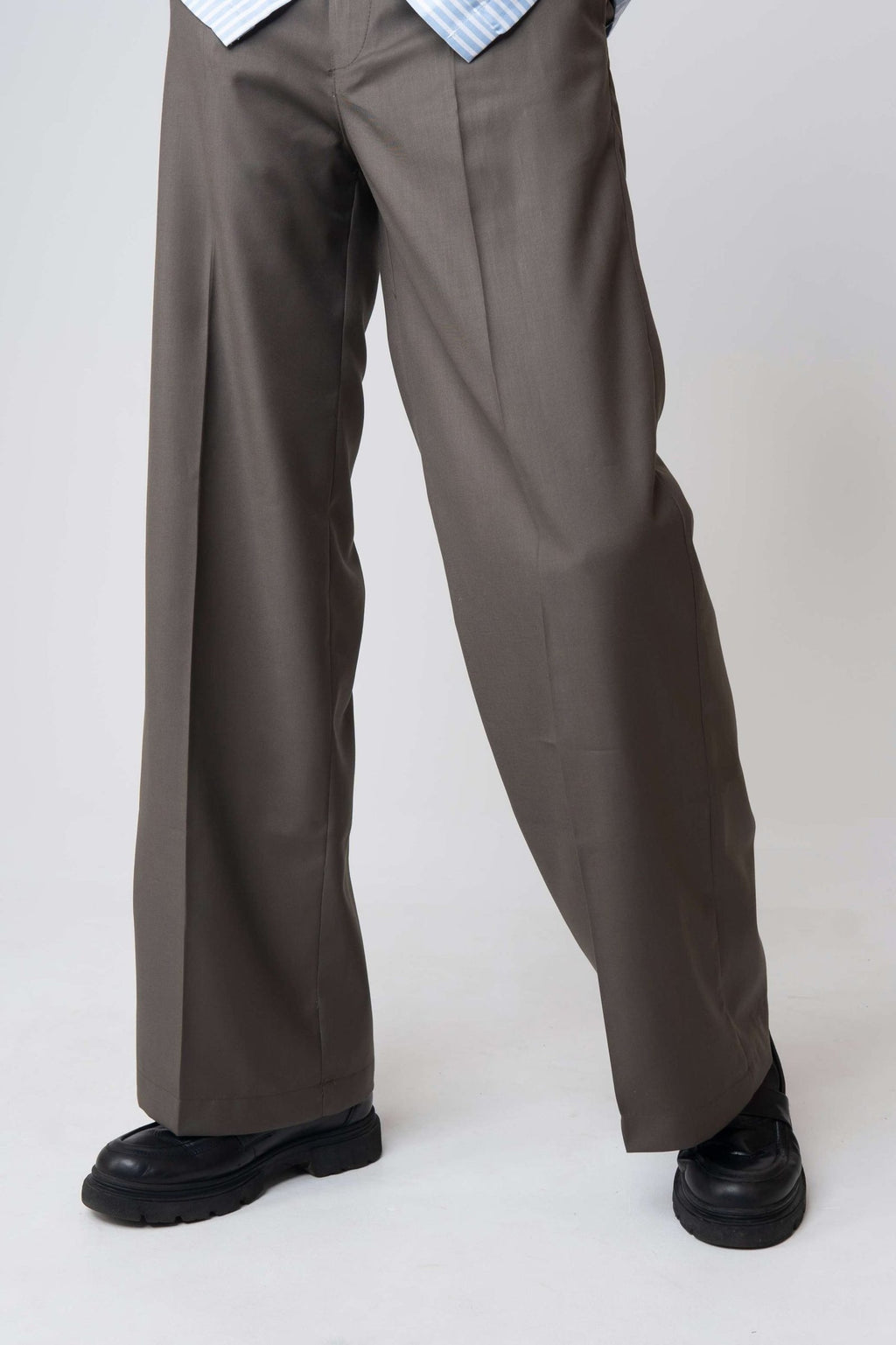 Khaki Pleated Trousers