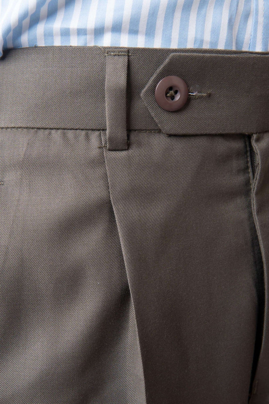 Khaki Pleated Trousers