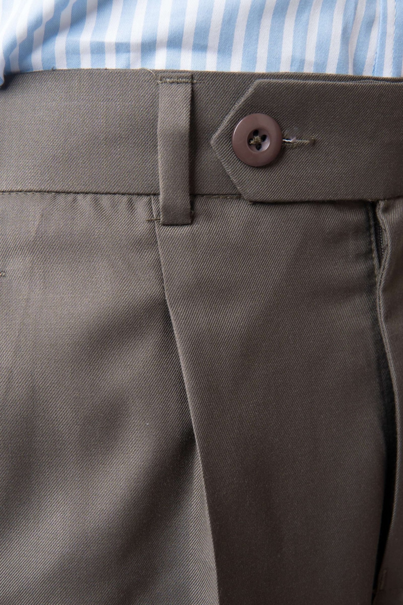Khaki Pleated Trousers