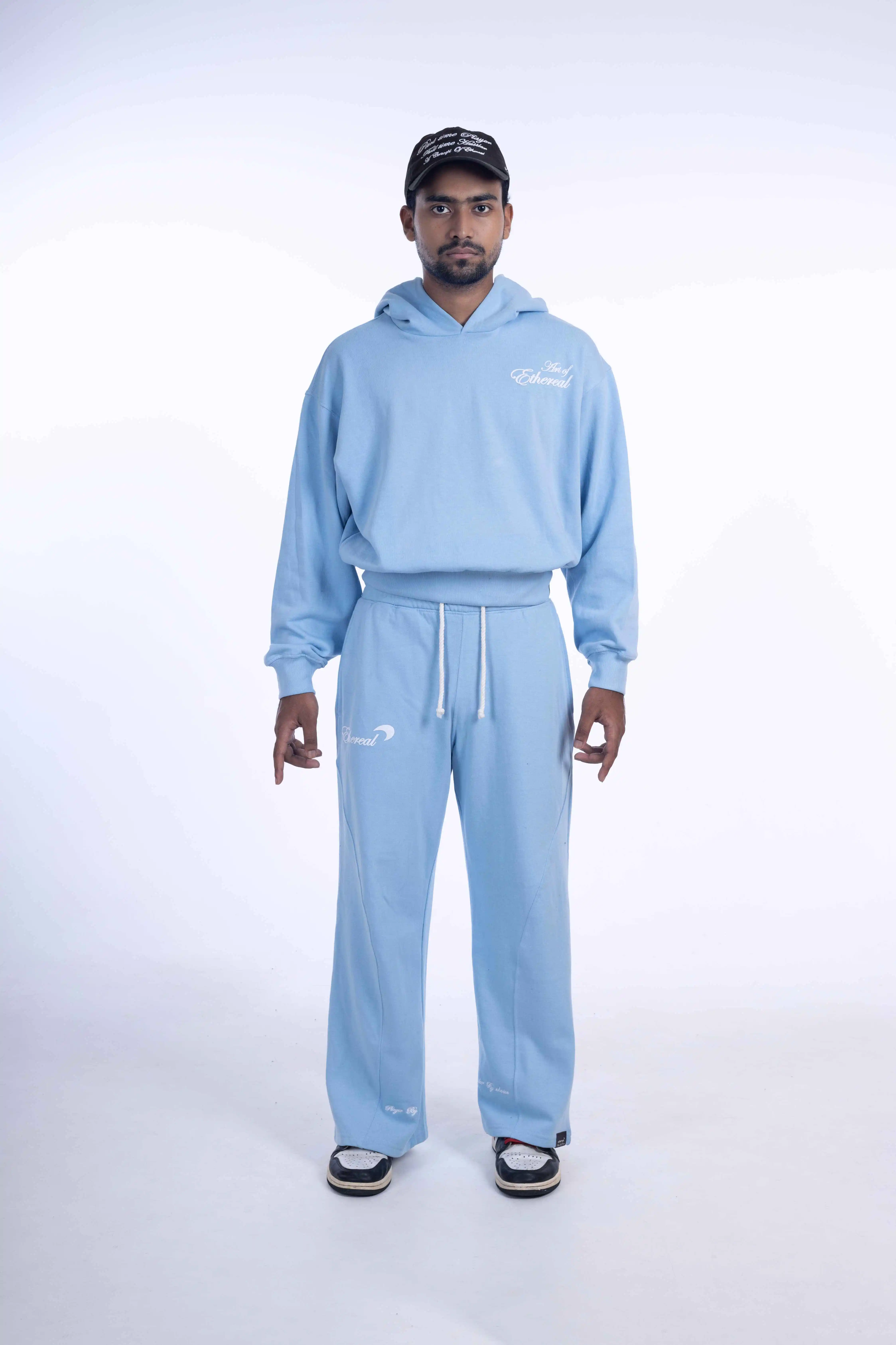 Sky Blue Sweatpant & Hoodie Combo – Player By Chance