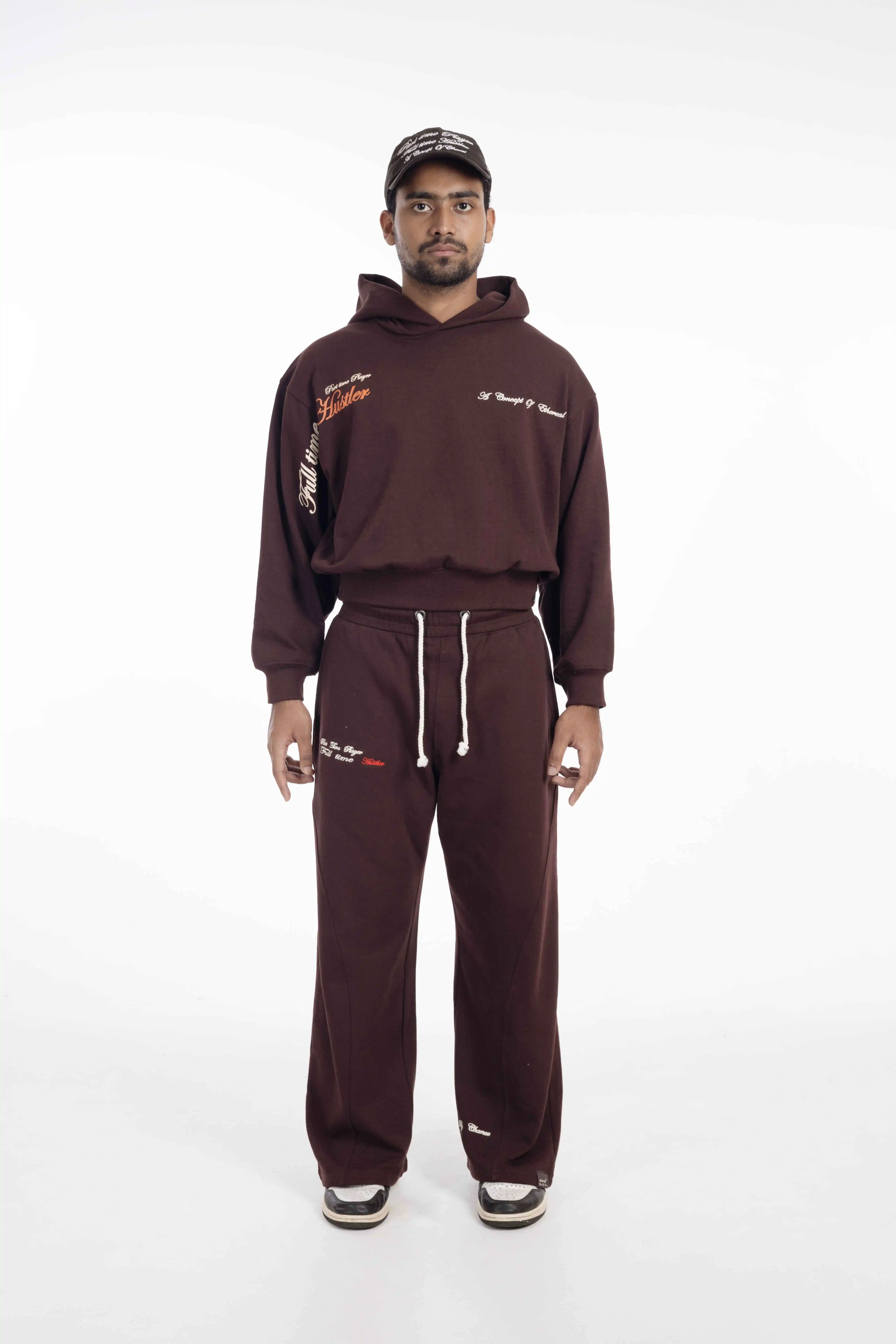 Chocolate Brown Sweatpant & Hoodie Combo – Player By Chance